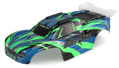 012-1601J  Carrosserie  Truggy Hyper Go blauw en groen